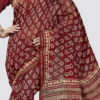 Digital Printed Chanderi Silk Saree in Maroon