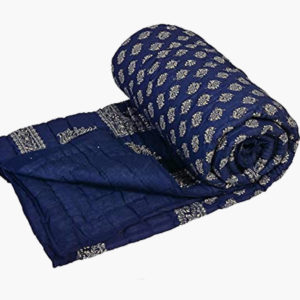 Jaipuri Print Cotton Single Bed Razai Quilts Blankets