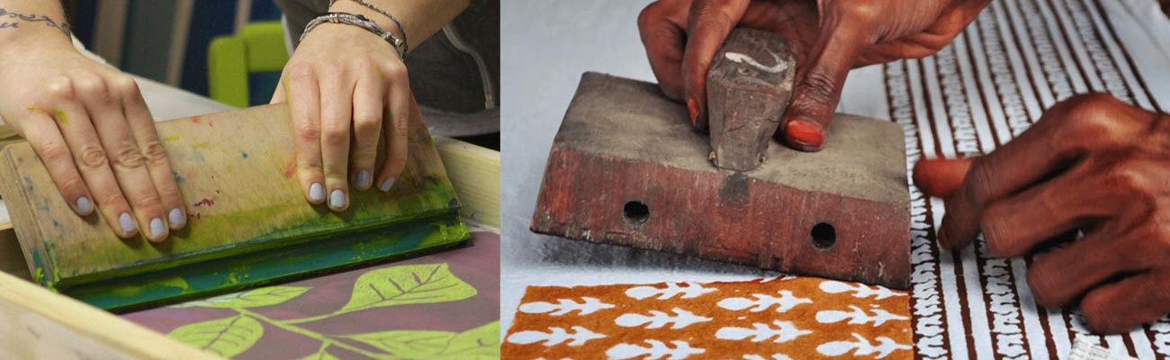 What are the Difference between Screen and Hand Block Printing?